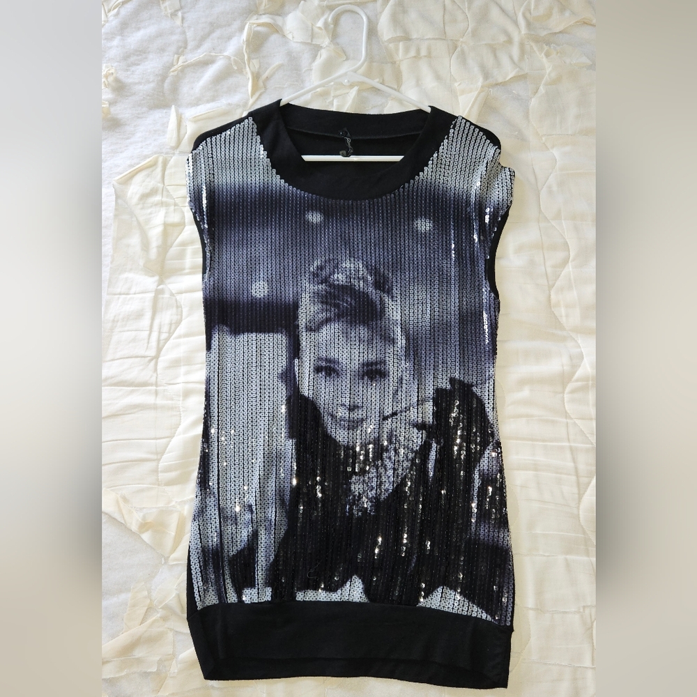 Audrey Hepburn Breakfast at Tiffany's Holly Golightly Sequin Top